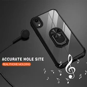 Apple iPhone XR 6.1 - Kılıf Yüzüklü Arkası Şeffaf Koruyucu Mola Kapak thumbnail 5