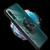 Huawei Y9 Prime 2019 - Kılıf Yüzüklü Arkası Şeffaf Koruyucu Mola Kapak thumbnail 2