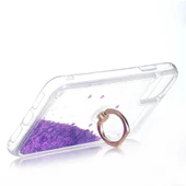 Apple iPhone 11 - Kılıf Yüzüklü Simli Sıvılı Milce Kapak thumbnail 3