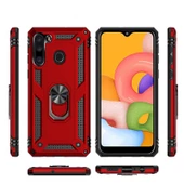 Samsung Galaxy A21 - Kılıf Yüzüklü Zırh Tank Vega Kapak thumbnail 3