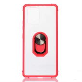 Samsung Galaxy A51 - Kılıf Yüzüklü Arkası Şeffaf Koruyucu Mola Kapak thumbnail 1