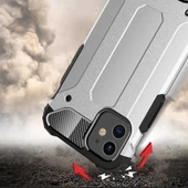 Apple iPhone 12 - Kılıf Çift Katman Zırh Tank Crash Military Kapak thumbnail 6