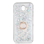 Samsung Galaxy J7 Pro - Kılıf Yüzüklü Simli Sıvılı Milce Kapak thumbnail 1