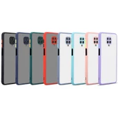 Xiaomi Redmi Note 9S - Kılıf Arkası Buzlu Renkli Düğmeli Hux Kapak thumbnail 2