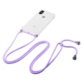 Apple iPhone X - Kılıf Şeffaf İp Askılı Koruyucu X-rop Kapak thumbnail 3