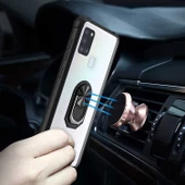 Samsung Galaxy A21S - Kılıf Yüzüklü Arkası Şeffaf Koruyucu Mola Kapak thumbnail 2