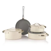 Schafer Moonlight Seramik Tencere Seti-7 Parça-Krem - 5