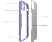 Apple iPhone 11 Pro Max - Kılıf Kenarı Renkli Arkası Şeffaf Parfe Kapak - 3