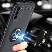 Xiaomi Poco M3 - Kılıf Yüzüklü Karbon Ravel Silikon Kapak thumbnail 6