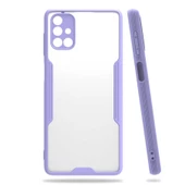 Samsung Galaxy M51 - Kılıf Kenarı Renkli Arkası Şeffaf Parfe Kapak thumbnail 1