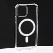 Apple iPhone 11 Pro - Kılıf Wireless Şarj Özellikli Şeffaf Sert Koruyucu Tacsafe Kapak - 7