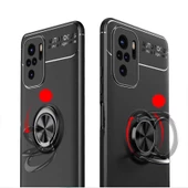 Xiaomi Redmi Note 10S - Kılıf Yüzüklü Karbon Ravel Silikon Kapak thumbnail 4