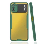 Xiaomi Poco M3 - Kılıf Kenarı Renkli Arkası Şeffaf Parfe Kapak thumbnail 1