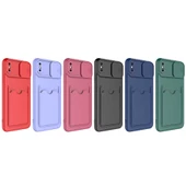 Apple iPhone XS 5.8 - Kılıf Slayt Sürgülü Kart Bölmeli ​Kartix Kapak thumbnail 2