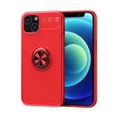 Apple iPhone 13 - Kılıf Yüzüklü Karbon Ravel Silikon Kapak thumbnail 1