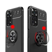 Xiaomi Redmi Note 11S Global - Kılıf Yüzüklü Karbon Ravel Silikon Kapak thumbnail 8