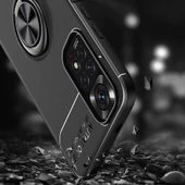 Xiaomi Redmi Note 11S Global - Kılıf Yüzüklü Karbon Ravel Silikon Kapak thumbnail 7