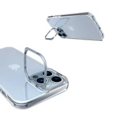 Apple iPhone 13 Pro - Kılıf Stand Olan Şeffaf Pürüzsüz Sert Skuba Kapak thumbnail 5