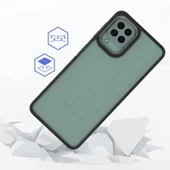 Samsung Galaxy M32 - Kılıf Arkası Şeffaf Kamera Çevresi Parlak Zıt Renkli Flora Kapak thumbnail 2