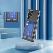 Samsung Galaxy S21 Ultra - Kılıf Kartvizit Bölmeli Şeffaf Sert Ensa Kapak thumbnail 7