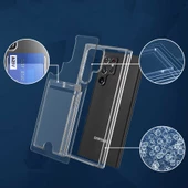 Samsung Galaxy S21 Ultra - Kılıf Kartvizit Bölmeli Şeffaf Sert Ensa Kapak thumbnail 6