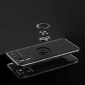 Vivo Y15S - Kılıf Yüzüklü Karbon Ravel Silikon Kapak thumbnail 7