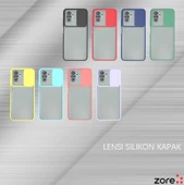 Xiaomi Poco M5S - Kılıf Slayt Sürgülü Arkası Buzlu Lensi Kapak thumbnail 2