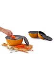Bonera Hardal Sarısı Emaye 8 Parça Rende & Karıştırma Kabı Seti - 1