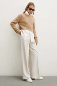 Geniş Paça Pantolon Krem thumbnail 3