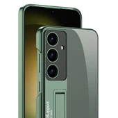 Samsung Galaxy S24 - Kılıf Kamera Korumalı Şeffaf Tasarımlı Lego Standlı Kapak - 6