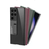 Samsung Galaxy S24 Ultra - Kılıf Kamera Korumalı Şeffaf Tasarımlı Lego Standlı Kapak - 7