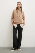 Kapüşonlu Sweatshirt Kahve - 2