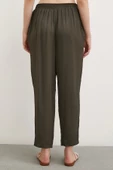 Beli Lastikli Boru Paça Pantolon Haki thumbnail 6