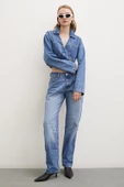 Beş Cepli Yüksel Bel Regular Fit Jean Mavi - 2