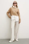 Geniş Paça Pantolon Krem thumbnail 1