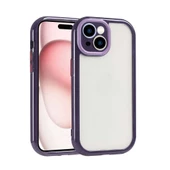 Apple iPhone 15 - Kılıf Kamera Korumalı Renkli Kenar ve Çerçeve Tasarımlı Vitamin Kapak - 1