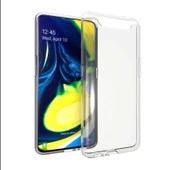 Samsung Galaxy A80 - Kılıf Şeffaf Soft Slim Fitt Süper Silikon Kapak - 1