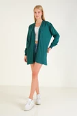Kadın Oversize Hırka Zümrüt - 2