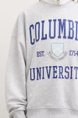 Bisiklet Yaka Üç İplik Sweatshirts Gri - 4
