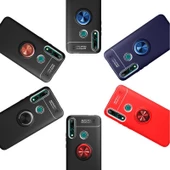 Huawei Y9 Prime 2019 - Kılıf Yüzüklü Karbon Ravel Silikon Kapak thumbnail 8