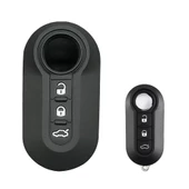 Fiat Doblo Ducato Punto Fiorino 3 Butonlu Anahtar Uyumlu Silikon Oto Anahtar Kumanda Kabı Kılıf Siyah - 1