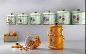 Bonera Emaye 3'lü Hardal Sarısı Bakraç Set, 14-16-18cm Yoğurt Mayalama Seti - 2
