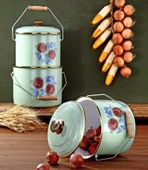 Bonera Emaye 3'lü Su Yeşili Bakraç Set 20-22-24cm - 1