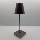 Konik Şapka Masa Lambası Şarjlı Metal Mor - 3