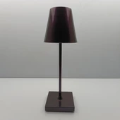 Konik Şapka Masa Lambası Şarjlı Metal Mor - 2