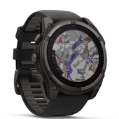 Garmin Fenix 8 – 51 mm Solar Sapphire Karbon gri DLC titanyum ve Siyah/çakıl grisi silikon kayış - 2
