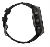 Garmin Fenix 8 – 51 mm Solar Sapphire Karbon gri DLC titanyum ve Siyah/çakıl grisi silikon kayış - 4