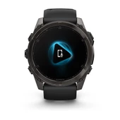 Garmin Fenix 8 – 51mm AMOLED Sapphire Karbon Gri DLC, Siyah/Gri Silikon Kayışlı - 4