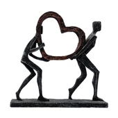 Kalp Taşıyan Çift Polyester Biblo - 2