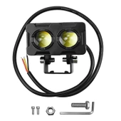 Led Spot Işık ve Sarı Beyaz Projektör Lens Dikdörtgen Baykuş Led Off Road Lamba Motosiklet ve İş Makinesi Projektörü 12V-85V - 1